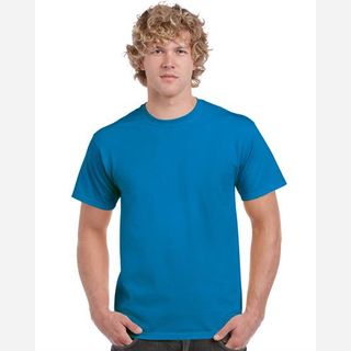 men cotton polyester blue t-shirt